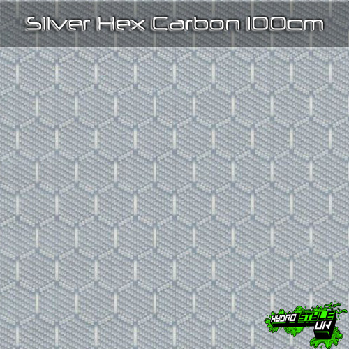 Silver Hex Carbon Hydrographics Film