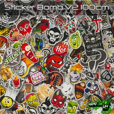 various lengths Folded Sticker bomb hydrographic film hydro dipped 100cm width 
