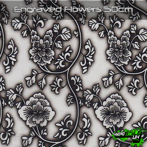 Engraved Flowers Hydrographics Film