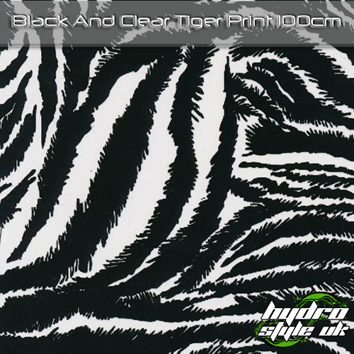 Black and clear tiger hydrographics film