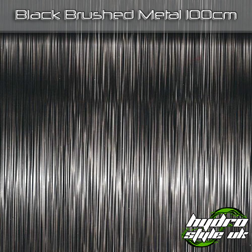 Black Brushed Metal Hydrographics Film