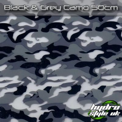 black and grey camo hydrographics film uk