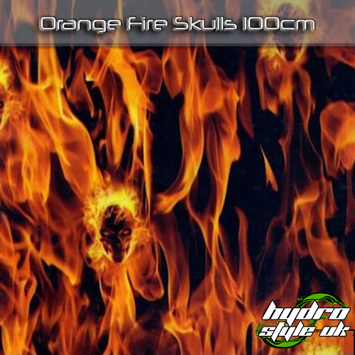 Orange Fire Skulls Hydrographics Film UK
