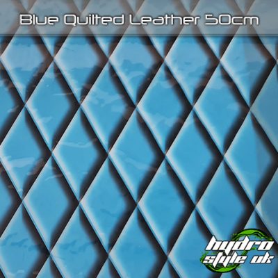 Blue Quilted Leather Hydrodipping Film