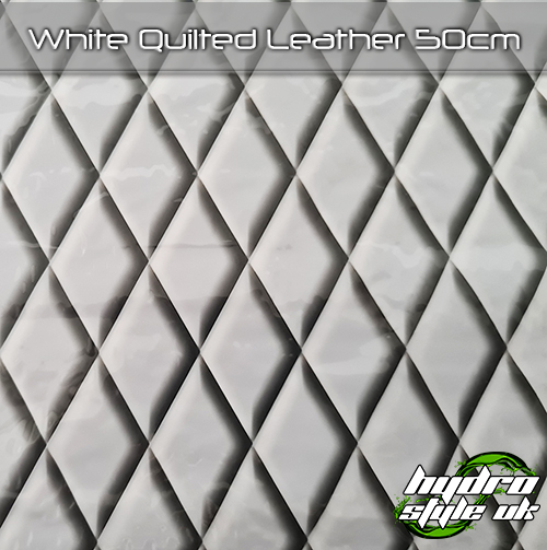 White Quilted Leather Hydrographics Film