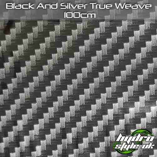 Black And Silver True Weave hydrographics film