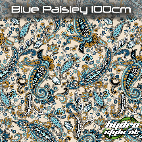 blue paisley hydrodipping film