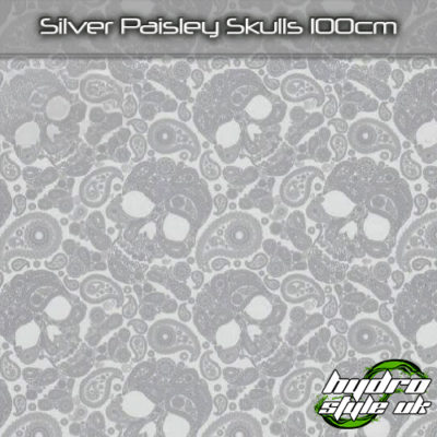 Silver Paisley Skulls Hydrodipping