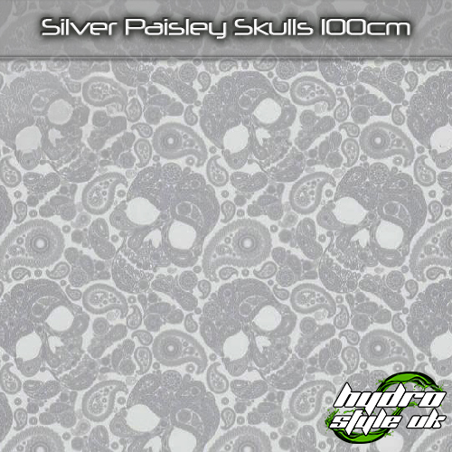 Silver Paisley Skulls Hydrodipping
