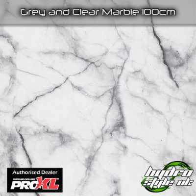Grey And Clear Marble Hydrographics Film