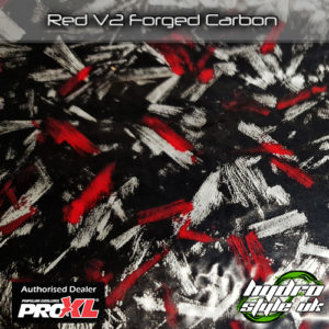 Red V2 Forged Carbon Hydrodipping Film