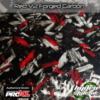 Red V2 Forged Carbon Hydrodipping Film